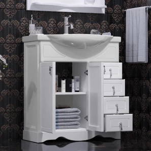 Изображение товара комплект мебели белый матовый 75 см opadiris клио