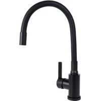 Смеситель для кухни Agger Easy A3100544 с гибким изливом, черный матовый