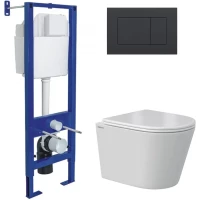 Комплект подвесной унитаз Berges Vita + система инсталляции Berges Atom 410 043385