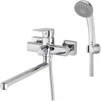 Смеситель для ванны Milardo Poli POLSB00M10 универсальный, с душевым гарнитуром, хром
