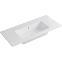 Раковина Onsen 18M-100-CX-GBI 100,5x46 см, накладная, белый глянец