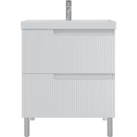 Тумба под раковину Санта Альтаир 700498 69 см, напольная, белый глянец