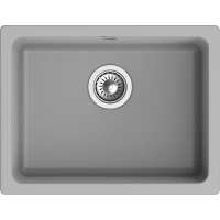 Кухонная мойка Rivelato Berkana BK-50 grigio metallizzato 56x43 см, серый металлик