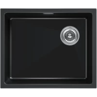 Кухонная мойка Paulmark Lumi LU55SK-BLM 55,5x44 см, черный металлик