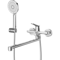 Смеситель для ванны BelBagno Unique UNIQUE-VASM-L-CRM универсальный, с душевым гарнитуром, хром