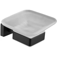 Мыльница Belz B90302 настенная, черный матовый