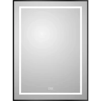 Зеркало BelBagno Kraft SPC-KRAFT-600-800-LED-TCH-WARM-NERO 60x80 см, с LED-подсветкой, сенсорным выключателем, антизапотеванием, черный