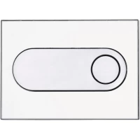 Кнопка смыва Pestan Onyx 40006363 для инсталляции, белый глянец/матовый хром