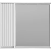 Зеркальный шкаф Brevita Balaton BAL-04090-01-Л 88,2x80 см L, с подсветкой, выключателем, белый матовый