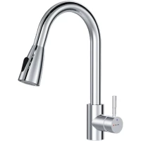 Смеситель для кухни AM.PM X-Joy S F85B07500 CoolStart, с выдвижным изливом, хром