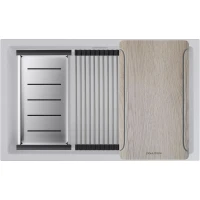 Кухонная мойка Paulmark Lumi-Multi Sink LU-MULTI 74-WH 74x45 см, белый