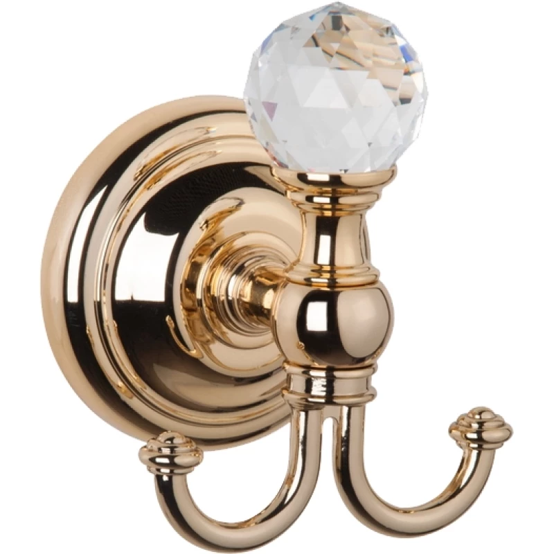 Крючок Tiffany World Crystal TWCR016oro-sw двойной, для ванны, золотой