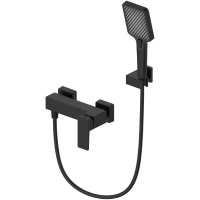 Смеситель для душа Wonzon & Woghand Cube 2.0 WW-88048068-MB с душевым гарнитуром, черный матовый