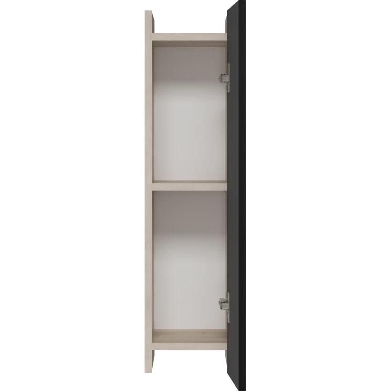 Шкаф одностворчатый Misty Поло О-Пол08020-014По 20x80 см L/R, дуб галифакс/антрацит матовый