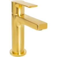 Смеситель для раковины Mariani Kali A22380KL12 без донного клапана, золотой матовый