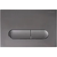 Кнопка смыва Cezares Liner LINER-BTN-GM для инсталляции, оружейная сталь матовый