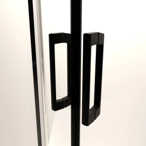 Изображение товара душевая дверь radaway premium pro black dwj 100l 1014100-54-01l профиль черный матовый, стекло прозрачное