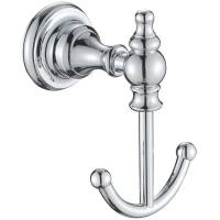 Крючок Rose RG1121 двойной, для ванны, хром