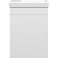 Тумба под раковину Misty Лира Пр-Лир06040-50 38,9 см L, подвесная, белый глянец