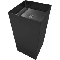 Раковина Abber Wasser Kreis AF2413MB 39,6x39,6 см, напольная, черный матовый