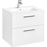 Тумба под раковину Roca Victoria A857468806 58,5 см, подвесная, белый глянец