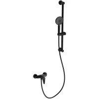 Смеситель для душа Wonzon & Woghand WW-AE3103-MB с душевым гарнитуром, черный матовый