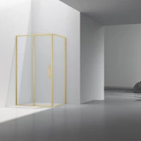 Душевой уголок Vincea Slim VSR-4SLP9012CLG 120x90 см, профиль золотой матовый, стекло прозрачное