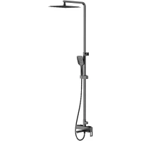 Душевая система Gappo G2417-9 300 мм, со смесителем, оружейная сталь