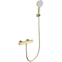 Термостат для душа Wonzon & Woghand Stay 2 WW-B2016-A-BG с душевым гарнитуром, золотой матовый