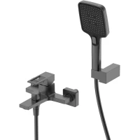 Смеситель для ванны DQ Dortmund DA1713206 с душевым гарнитуром, графит