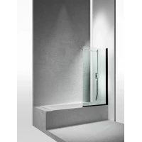 Шторка на ванну VismaraVetro LV LLV040907001500DT 70 см R, профиль черный матовый, стекло прозрачное