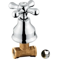 Вентиль запорный Emmevi Deco Classic 12009/CO хром/золотой