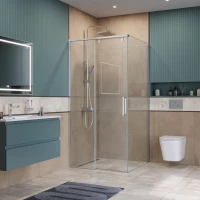 Душевой уголок BelBagno Soft Close SOFT_CLOSE-1-A-1-100-C-Cr 100x100 см, профиль хром, стекло прозрачное
