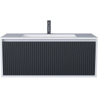 Тумба с раковиной Uperwood Next Premium 3930205170 100 см, подвесная, белый матовый/графит матовый