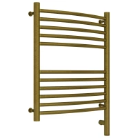 Полотенцесушитель электрический 600x500 состаренная бронза МЭМ правый, перемычка выгнутая Сунержа Богема 3.0 05-5803-6050