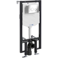 Инсталляция для унитаза WasserKRAFT Vils 56 56TLT.010.ME.CH01 с кнопкой смыва, хром