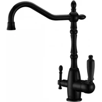 Смеситель для кухни Zorg ZR 312 YF-33-BLACK с подключением к фильтру, черный