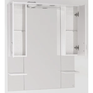 Изображение товара зеркальный шкаф 90x109,6 см белый глянец style line энигма лс-00000174