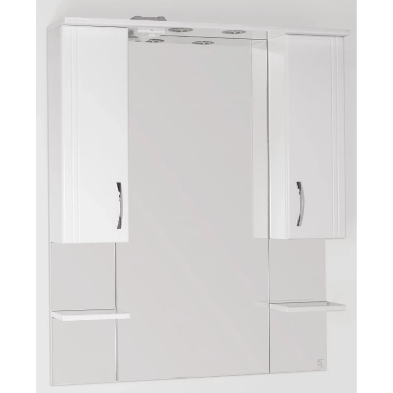 Зеркальный шкаф 90x109,6 см белый глянец Style Line Энигма ЛС-00000174