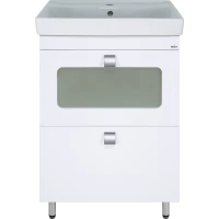 Тумба под раковину Misty Урал Э-Ура-01060-0212Я 57,4 см, напольная, белый глянец