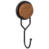 Крючок Fixsen Magic Wood FX-46005 для ванны, черный матовый/коричневый
