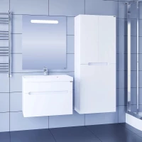 Комплект мебели белый глянец 70 см Санта Лондон 224003L + CLASSIC70M + 900519