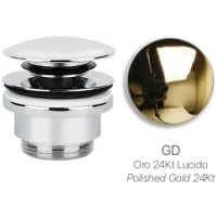 Донный клапан для раковины Emmevi C05529/OR универсальный, золотой