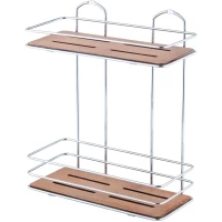 Полка для ванной Tekno-tel BK076 30 см, двойная, хром