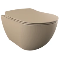 Унитаз подвесной Creavit Free FE322-11CM00E-0000 безободковый, капучино матовый