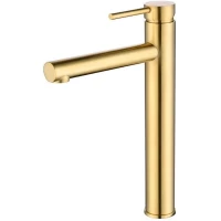 Смеситель для раковины Caprigo Don 53-023-BRG без донного клапана, золотой матовый