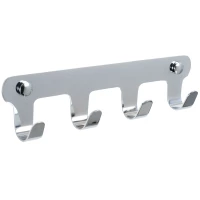 Планка с крючками Fixsen Practica FX-805-4 для ванны, хром