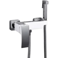 Гигиенический душ Gappo G2007-8 со смесителем, хром/белый