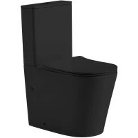 Унитаз-компакт Abber Bequem AC1112TMB безободковый, с сиденьем микролифт, черный матовый
