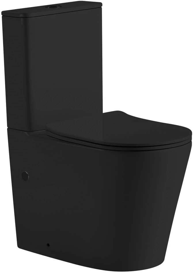 Унитаз-компакт безободковый с сиденьем микролифт Abber Bequem AC1112TMB унитаз abber